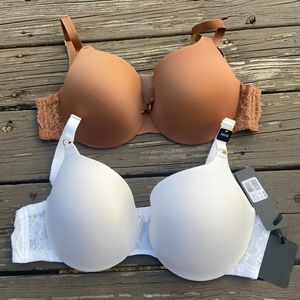 2 of Ashley Graham The Icon Contour Underwire Bra 36 DD White Brown